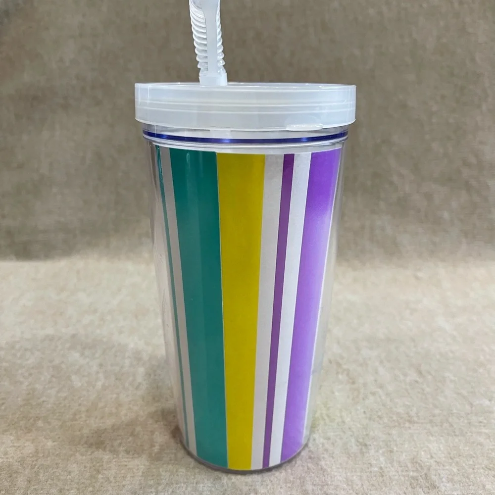 J "J" Initial Durable Plastic Tumbler Drink Cup with Straw
Easy Open / Close Lid - Picture 3 of 10